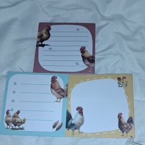 Chicken Themed Notepad Set3/ BU DLE ONLY